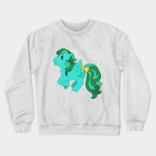 Green pegasus with music notes Crewneck Sweatshirt